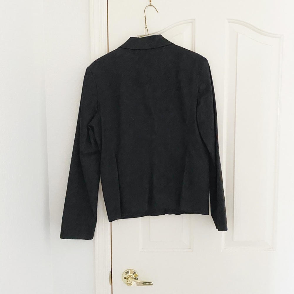 Vintage Ann Taylor Black Zip Up Jacket/Blazer - Picture 4 of 4